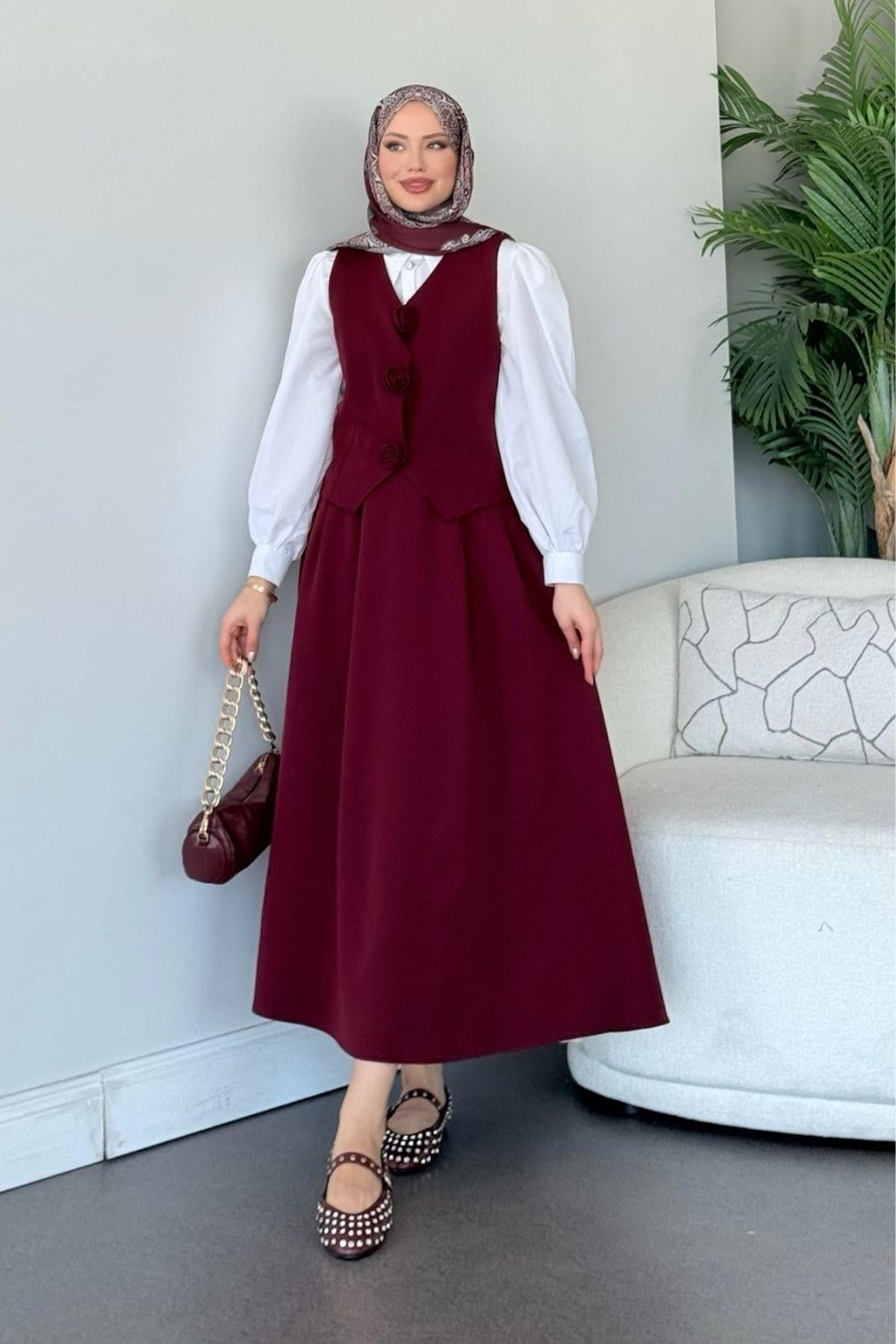 Venedik Etekli Takım Bordo 21100 