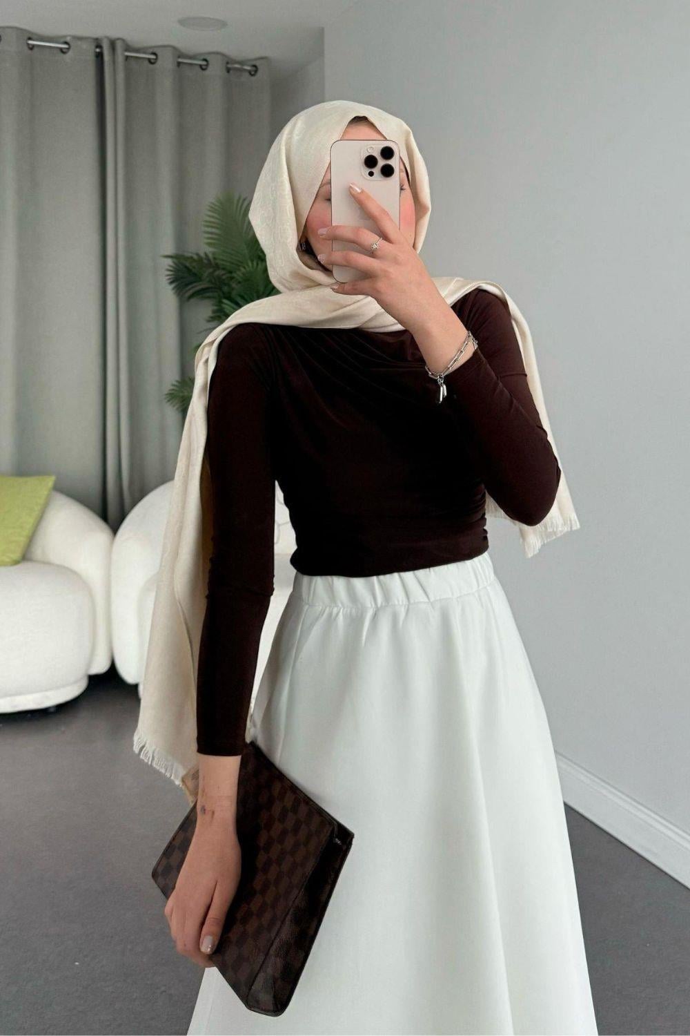 Normany Bluz Kahverengi 2136 