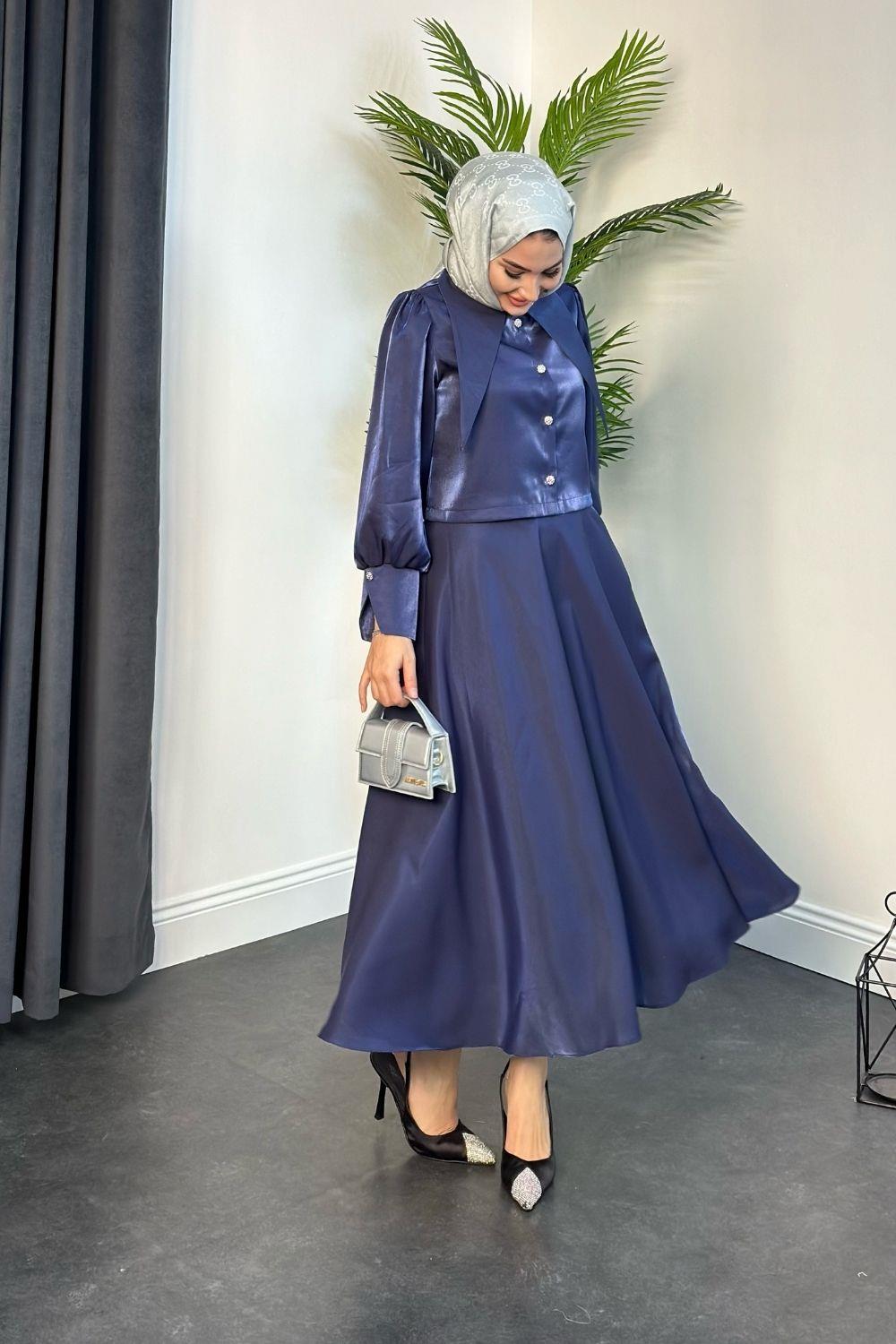 Quince Etekli Takım Lacivert 21600 