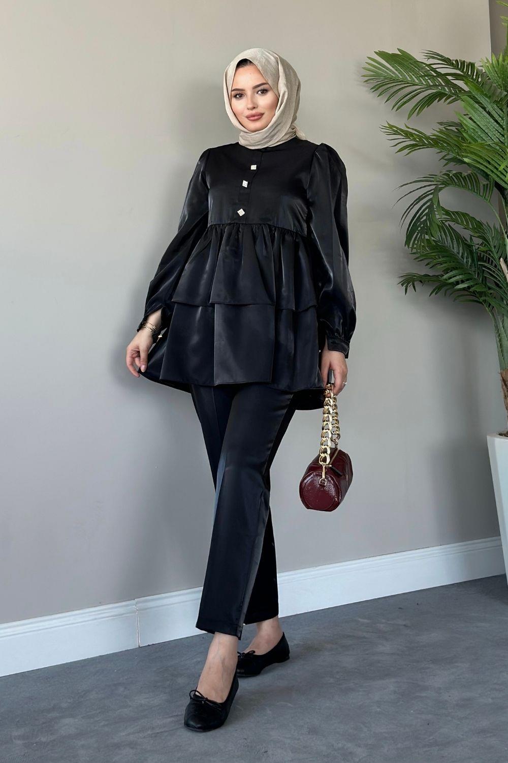 Aysima Pantolon Takım Siyah 2190 