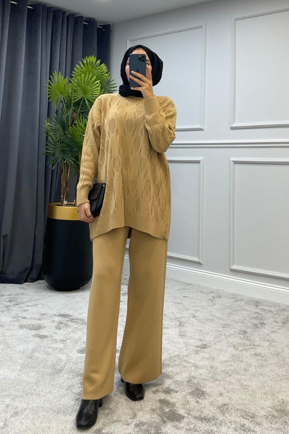 Lizza Triko Takım Camel 2290 