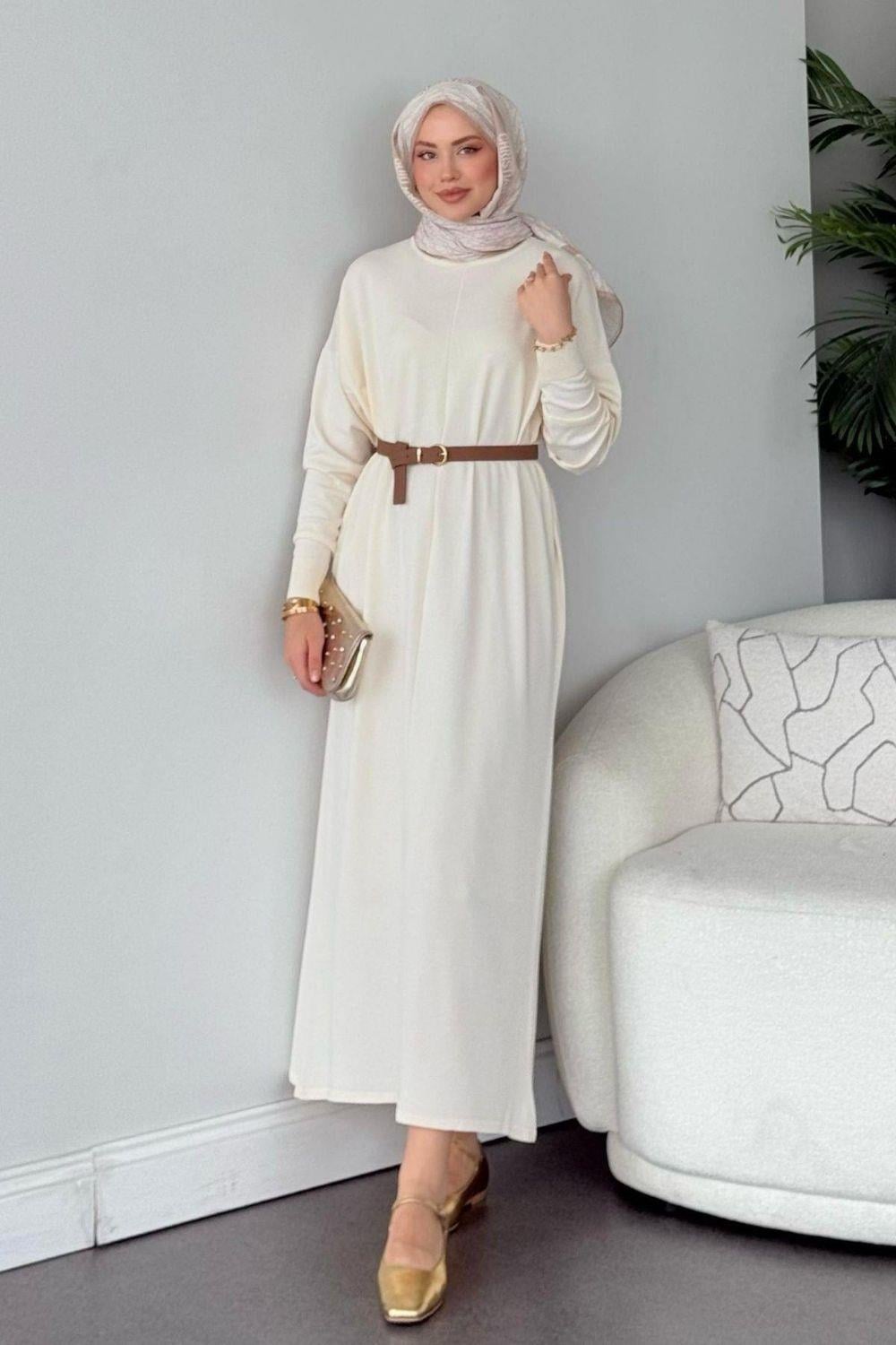Merserize Melek Elbise Ekru 245400 