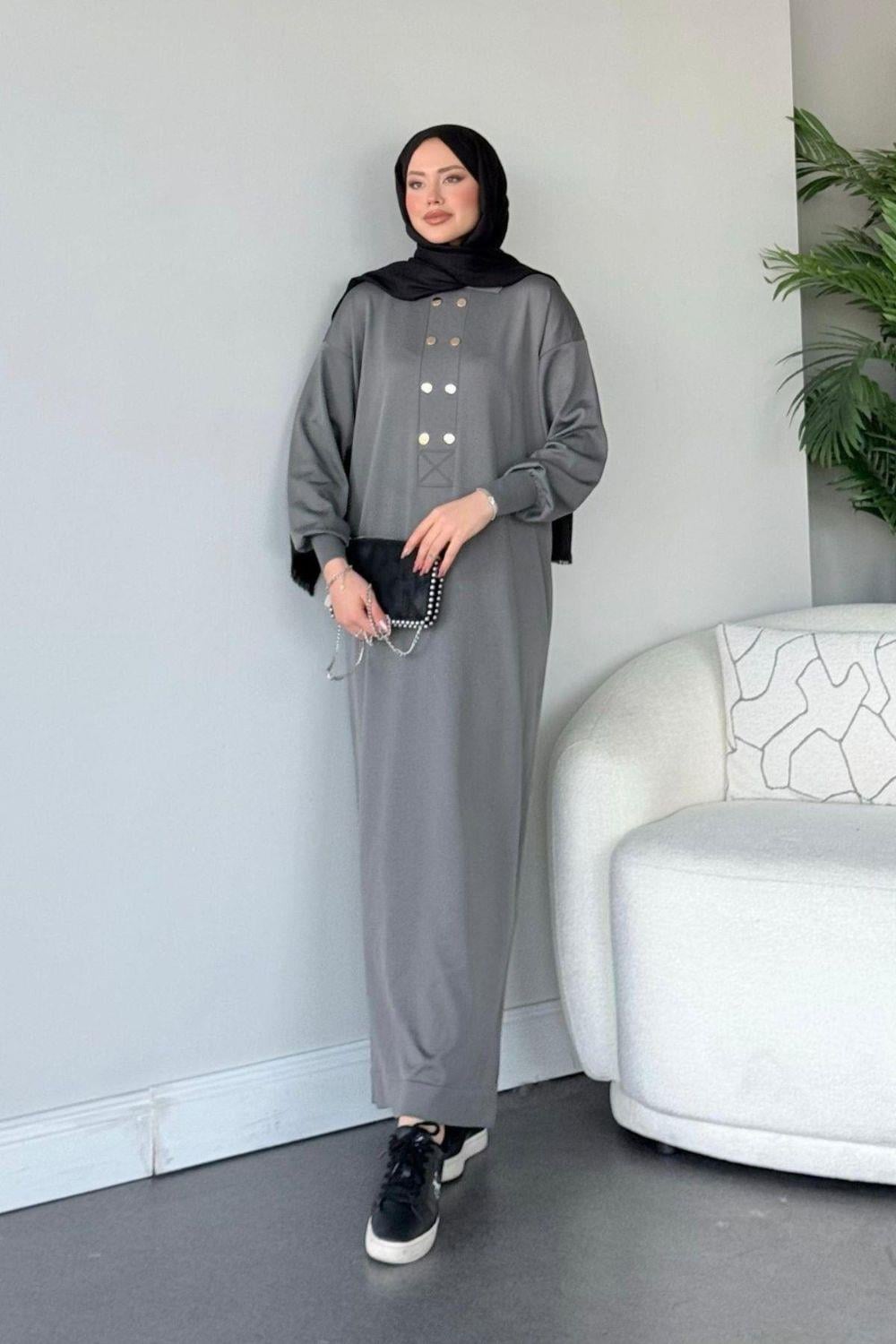 Versa Elbise Gri 2514 