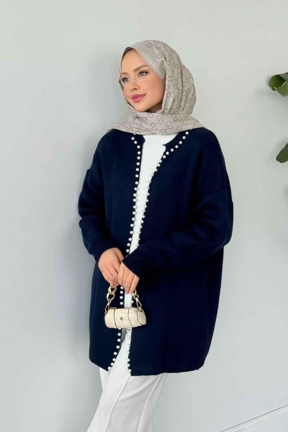 Yumoş İncili Hırka Lacivert 251900 
