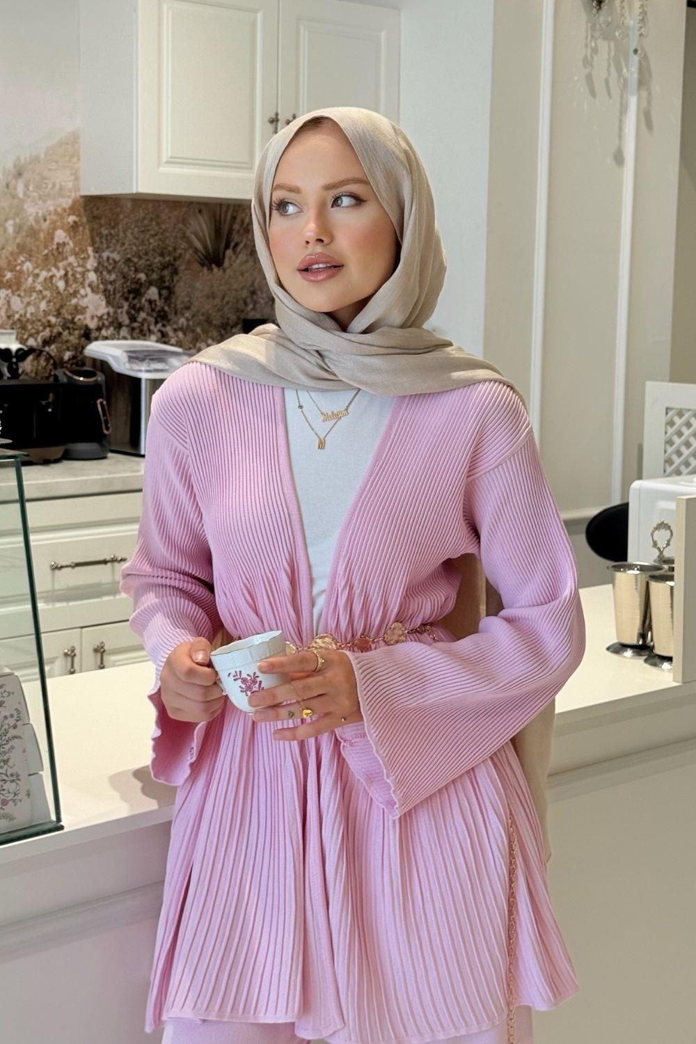 Rio Merserize Pantolonlu Takım Pembe 25400 