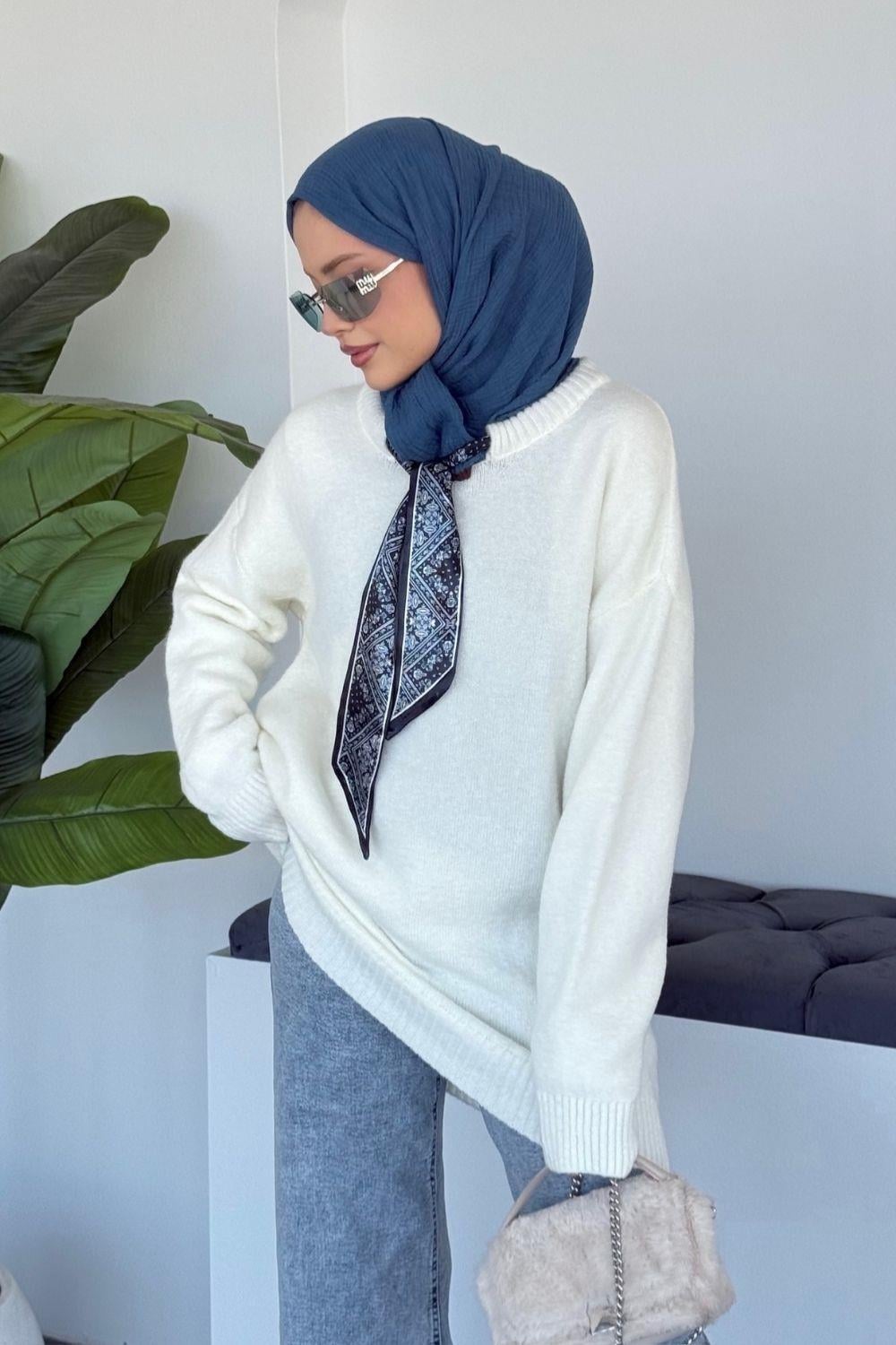 Paradoks Fularlı Kazak Ekru 25760 