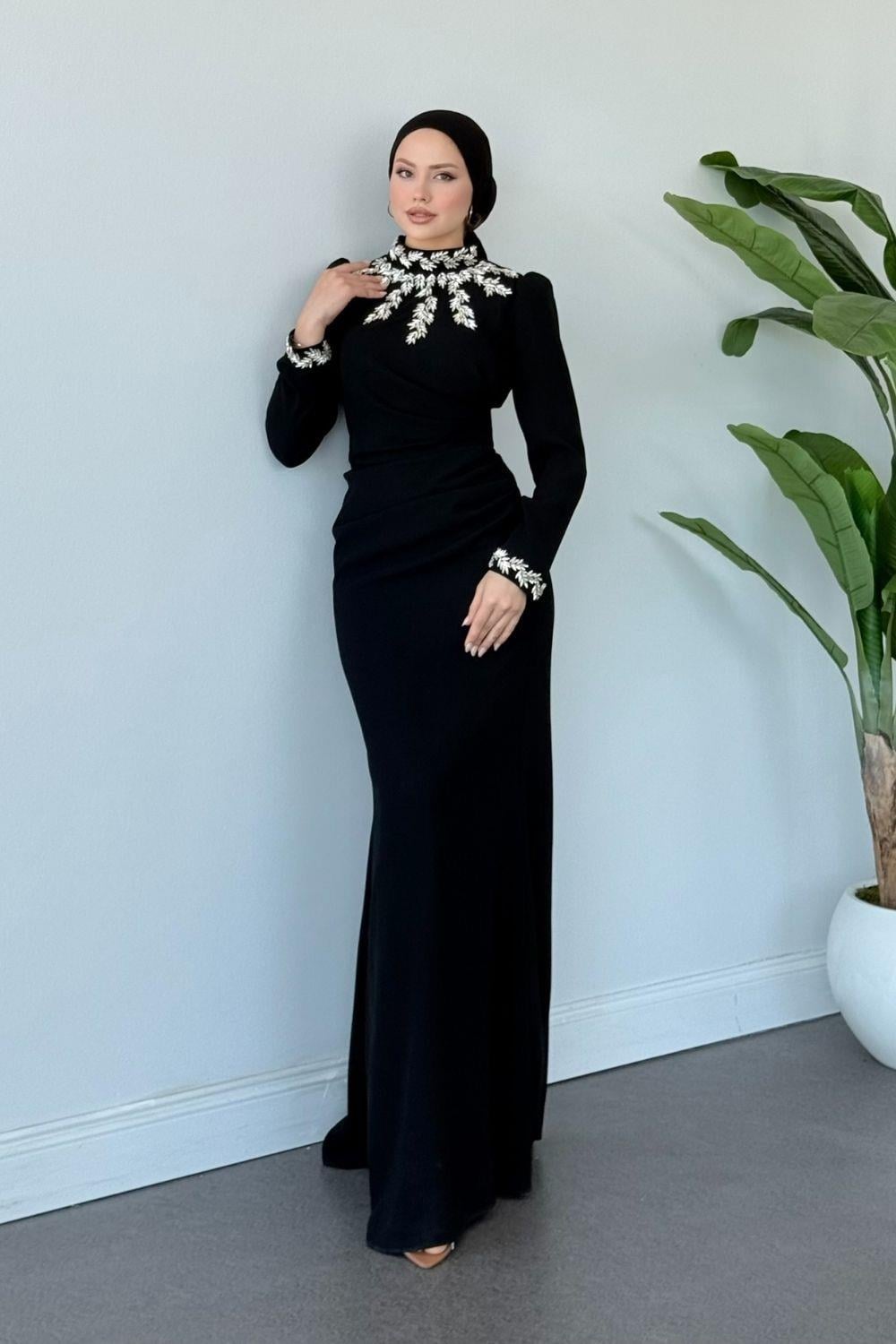 Leyla Abiye Siyah 2616 