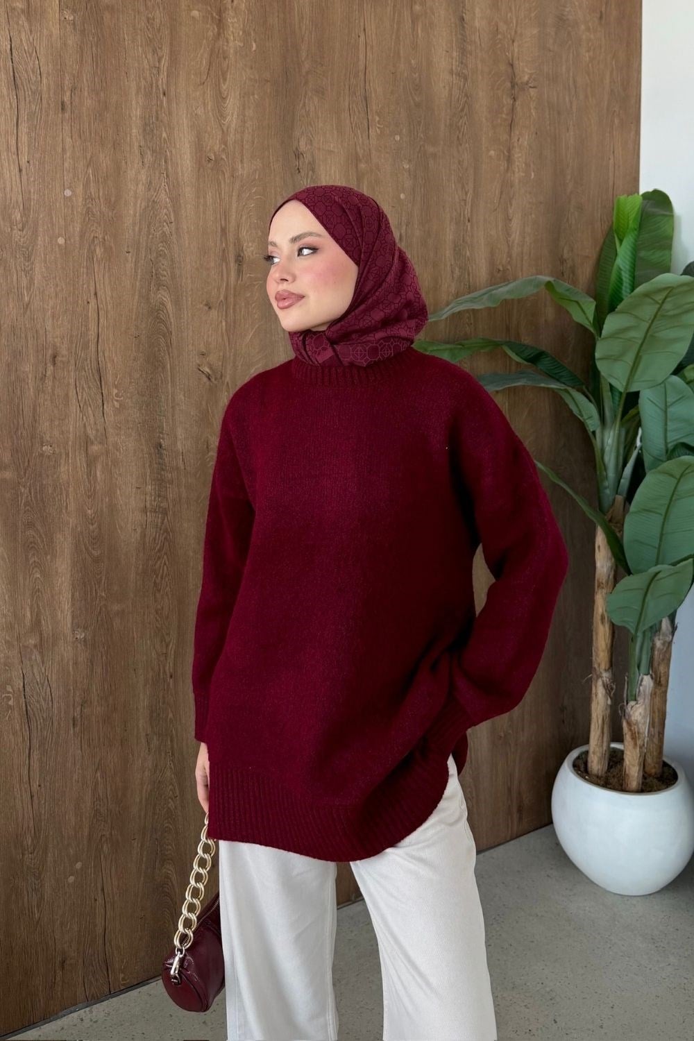 Elya Yumoş Tunik Bordo 26194 