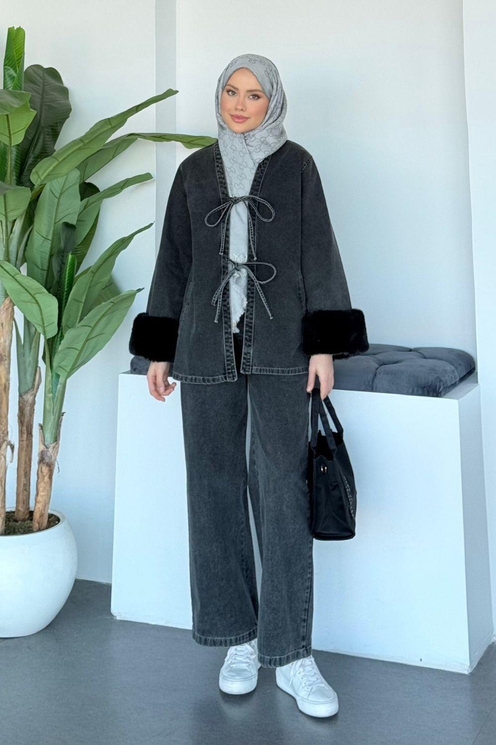 Kimono Kot Takım Antrasit 2910 