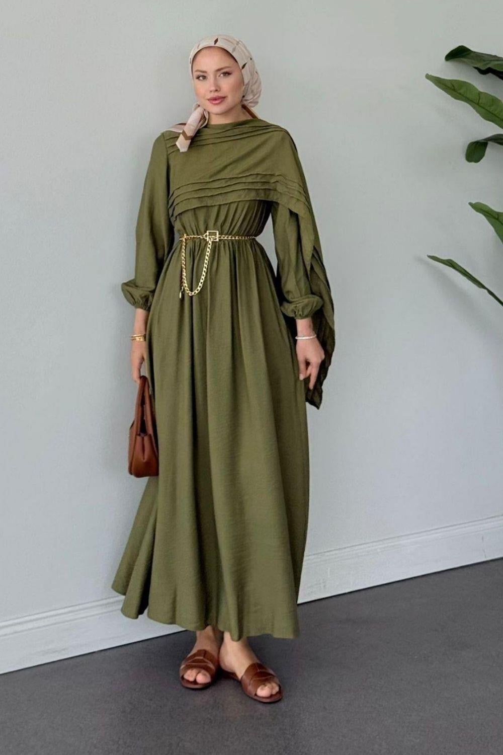 Esinti Elbise Haki 3050 