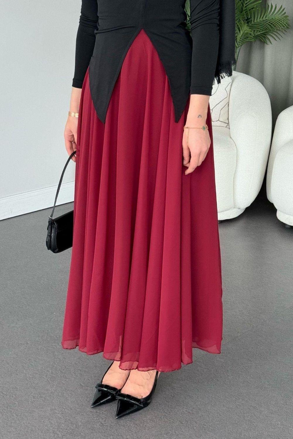 Kumru Etek Bordo 36691 