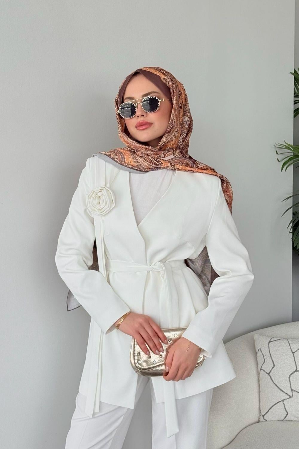 Nudes Güllü Takım Beyaz 41256 