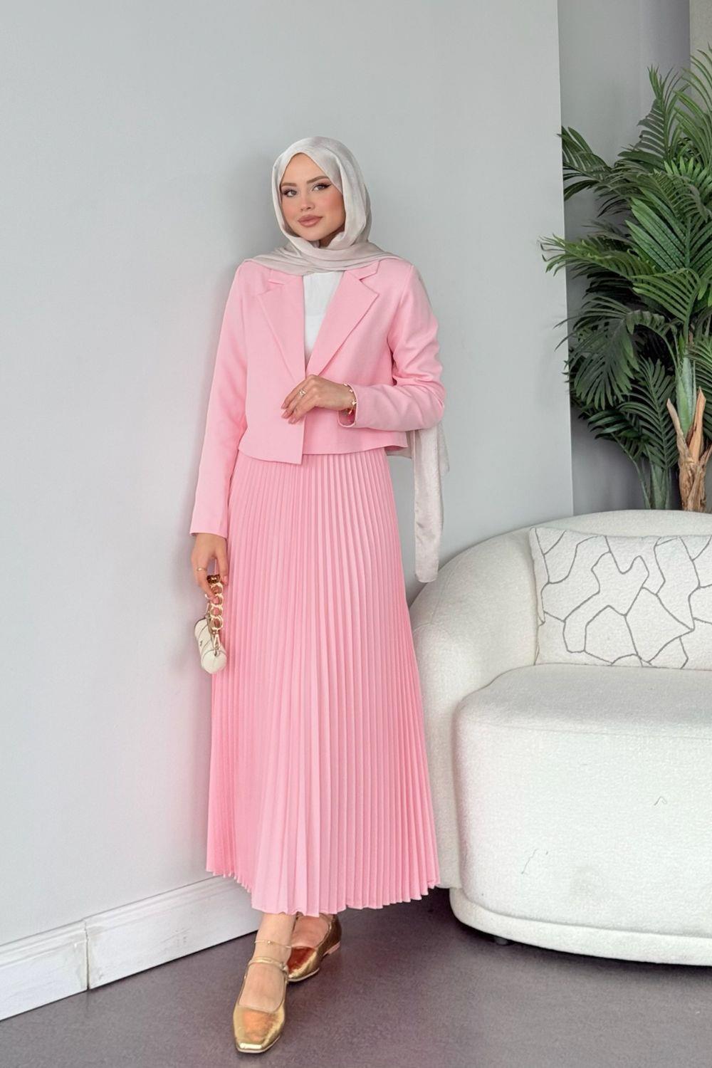 Ceketli Heza Takım Pembe 41390 