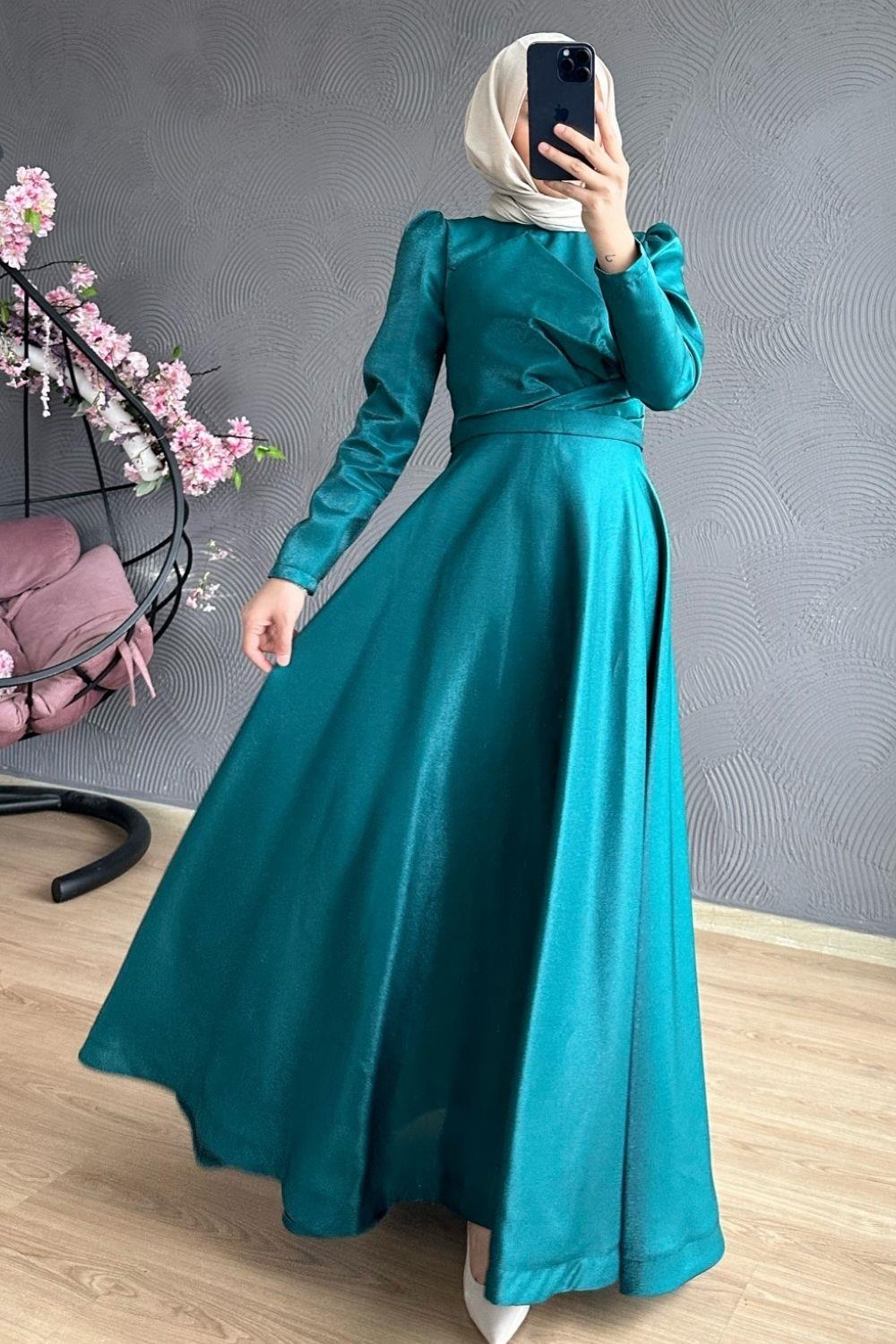 Önü Çapraz Abiye Zümrüt 4331 