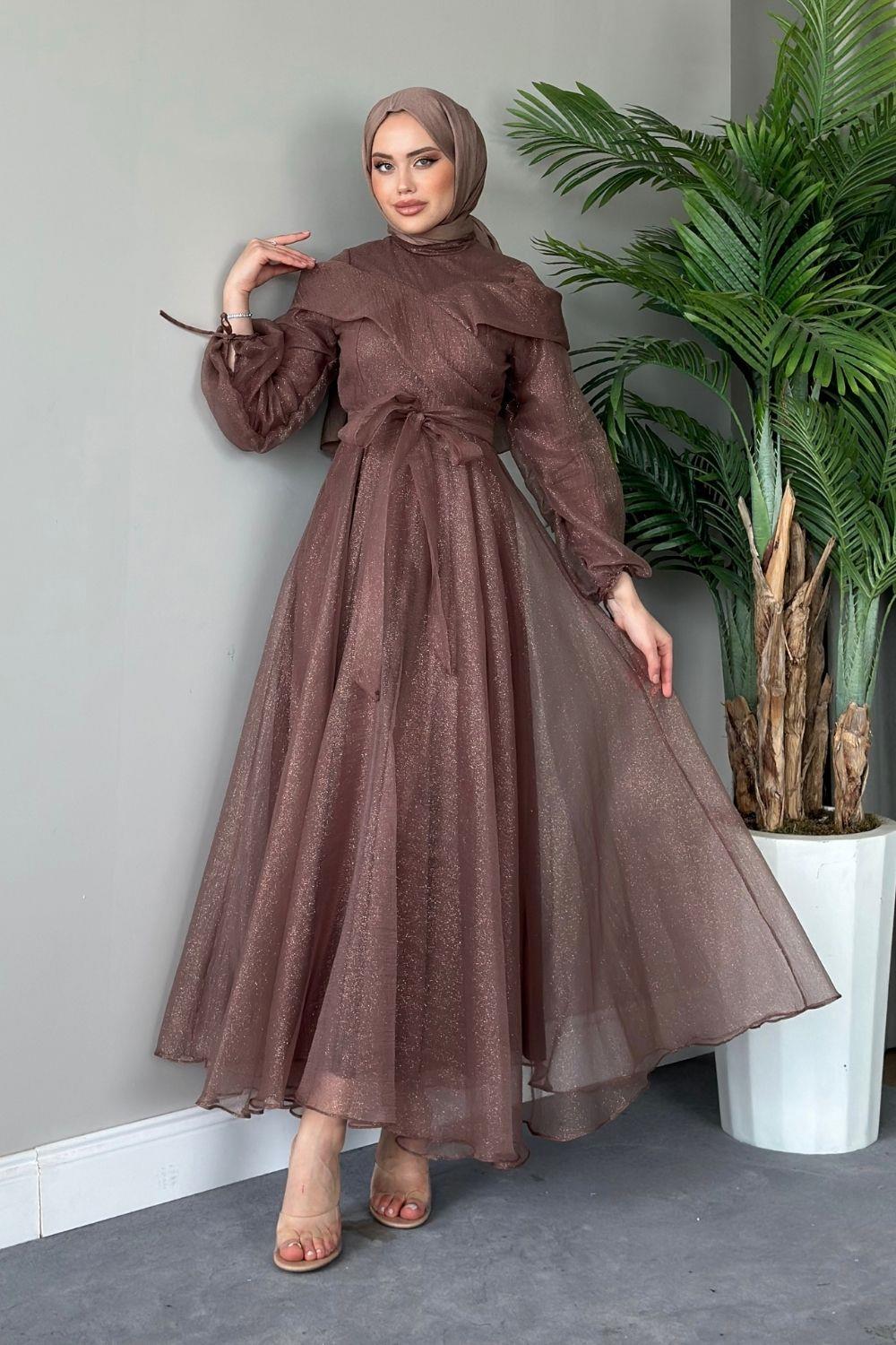 Danla Silim Evening Dress Brown 4334 