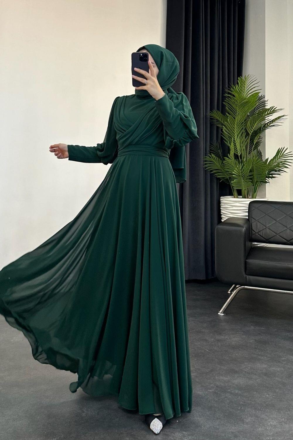 Melinda Şifon Abiye Zümrüt 4449 