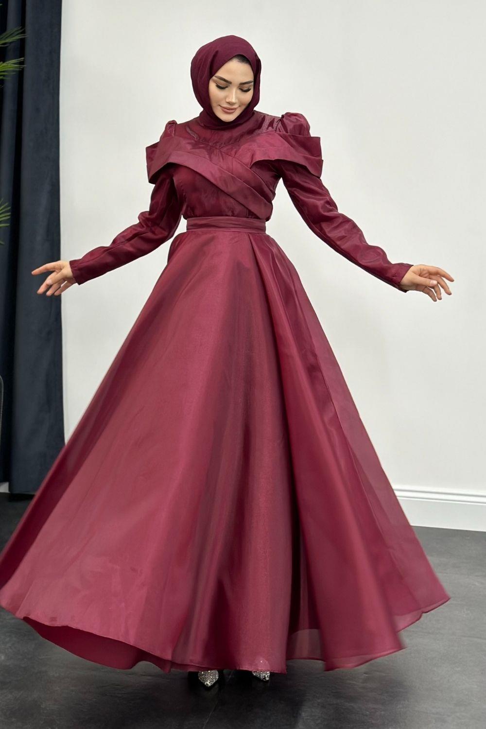 Nurella Abiye Bordo 4514 