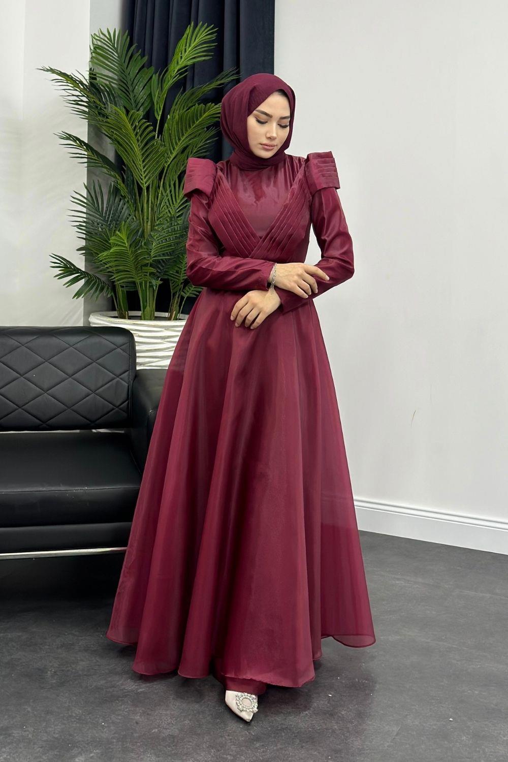 Serpil Abiye Bordo 4520 