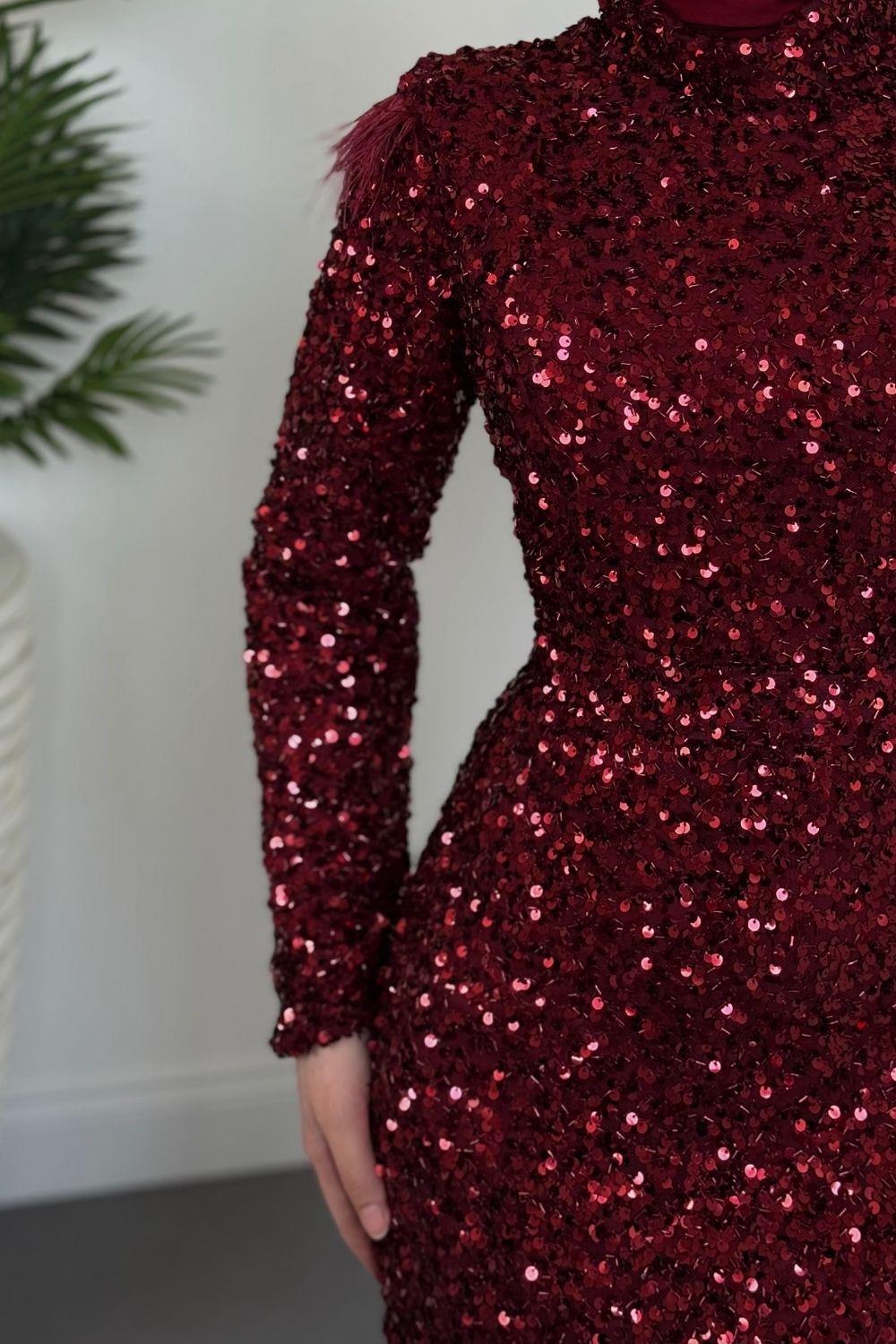 Paris Abiye Bordo 46490 