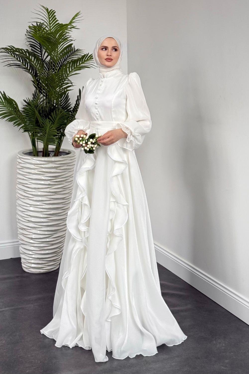 Samira Janjan Abiye Beyaz 4683 
