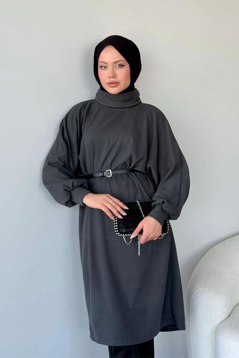 Hadra Kemerli Tunik Antrasit 48670 
