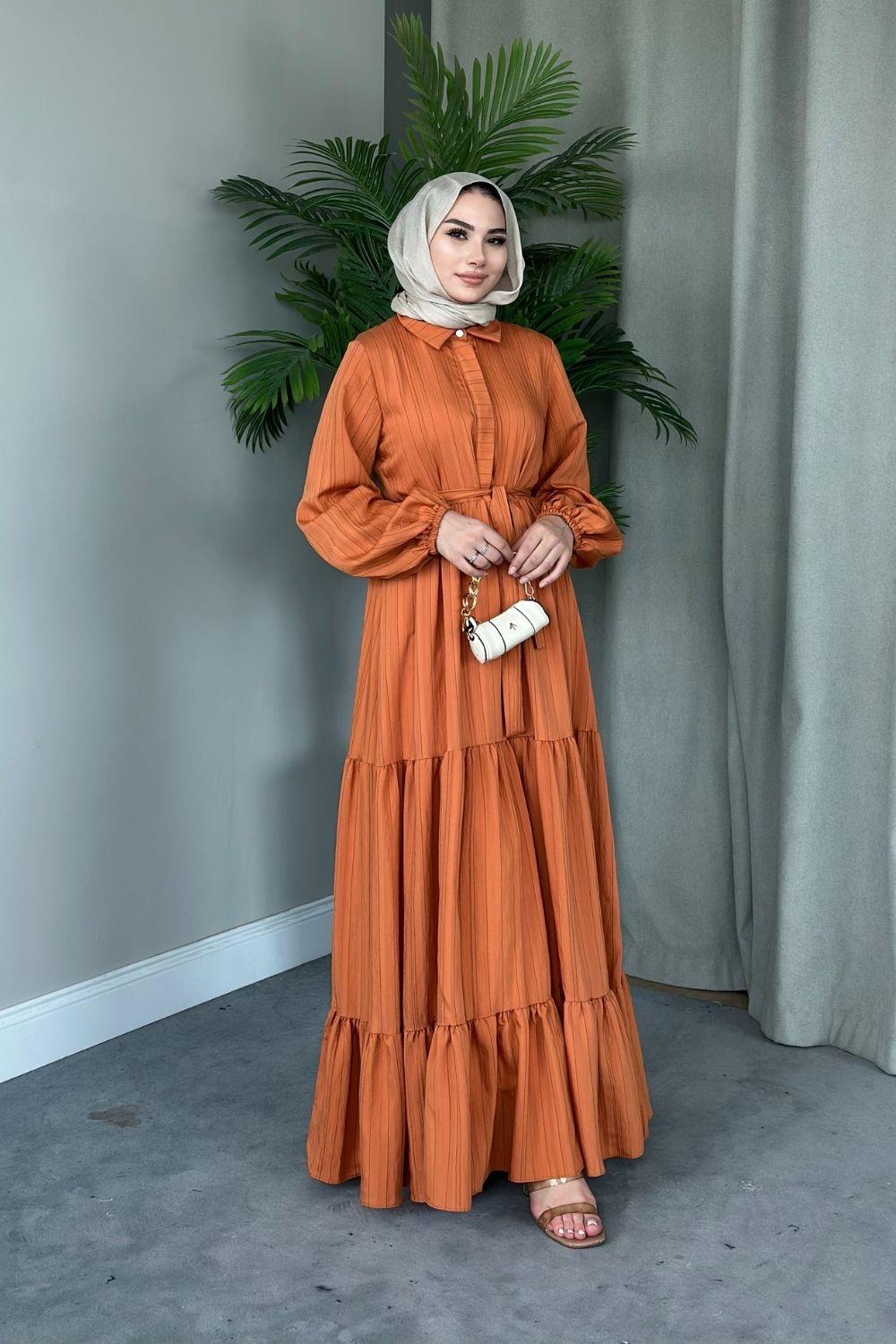 Şila Elbise Kiremit 5097 