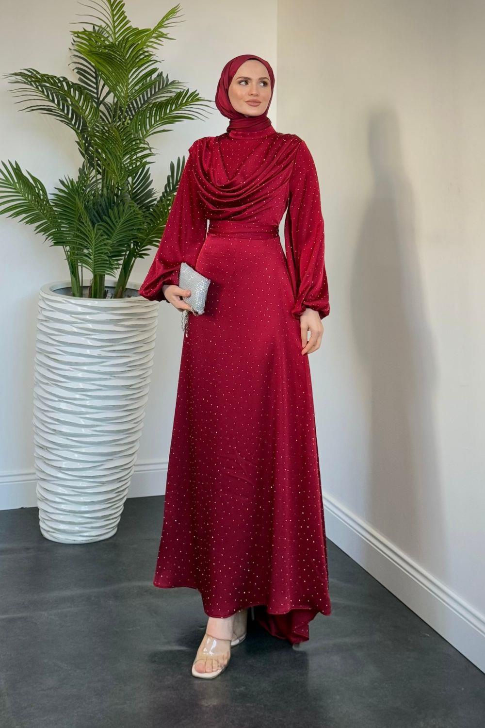 Ayşin Abiye Bordo 5100 