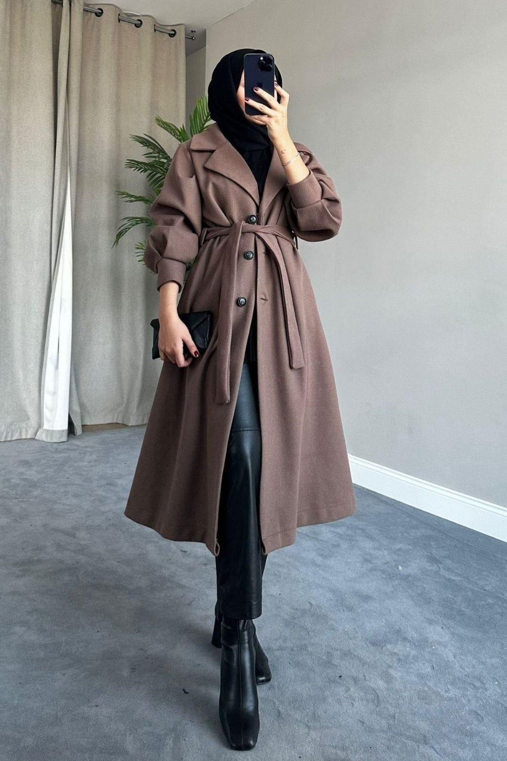 Mihver Kaşe Kaban Kahverengi 5946 