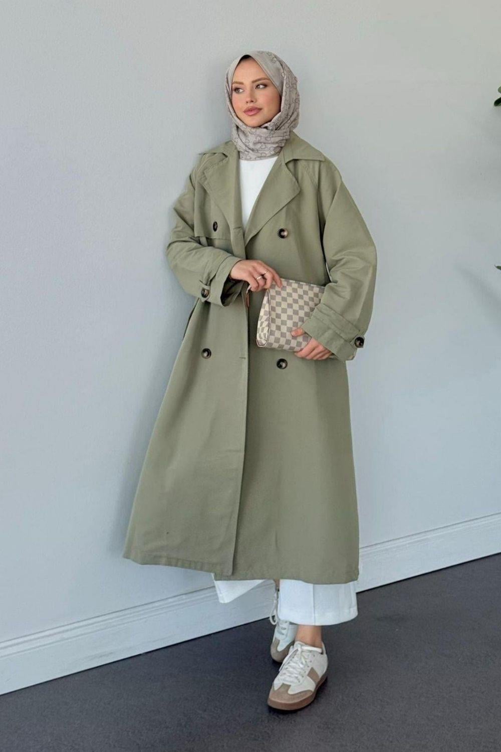 Rüzgarlık Trençkot Mint 5985 