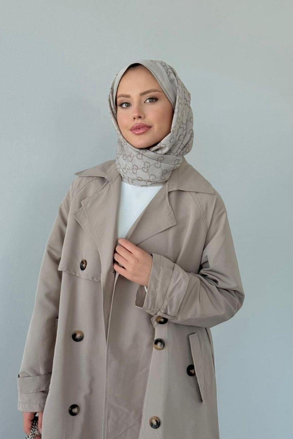 Rüzgarlık Trençkot Vizon 5985 