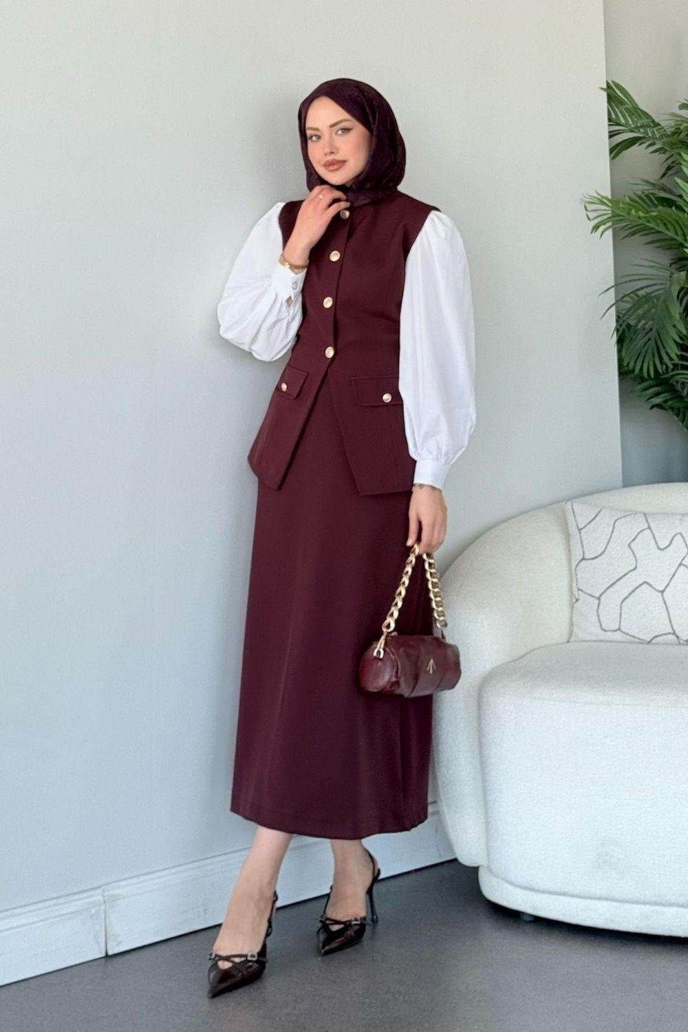 Mihra Takım Bordo 60378 