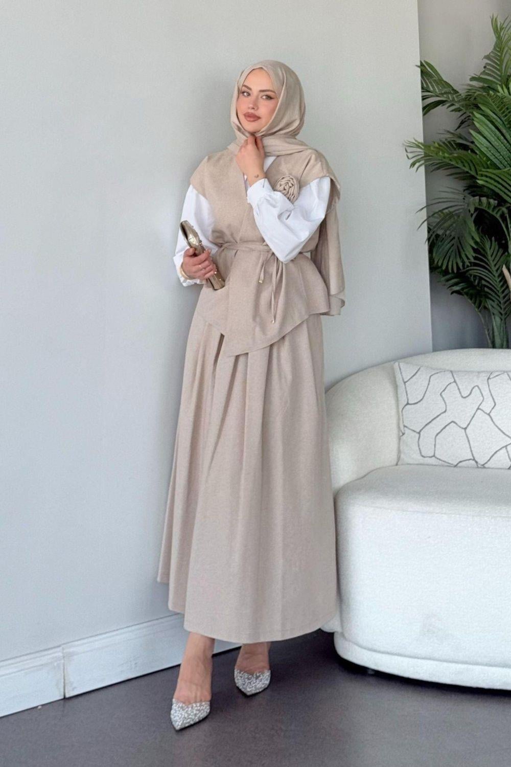 Aygül Takım Bej 60384 