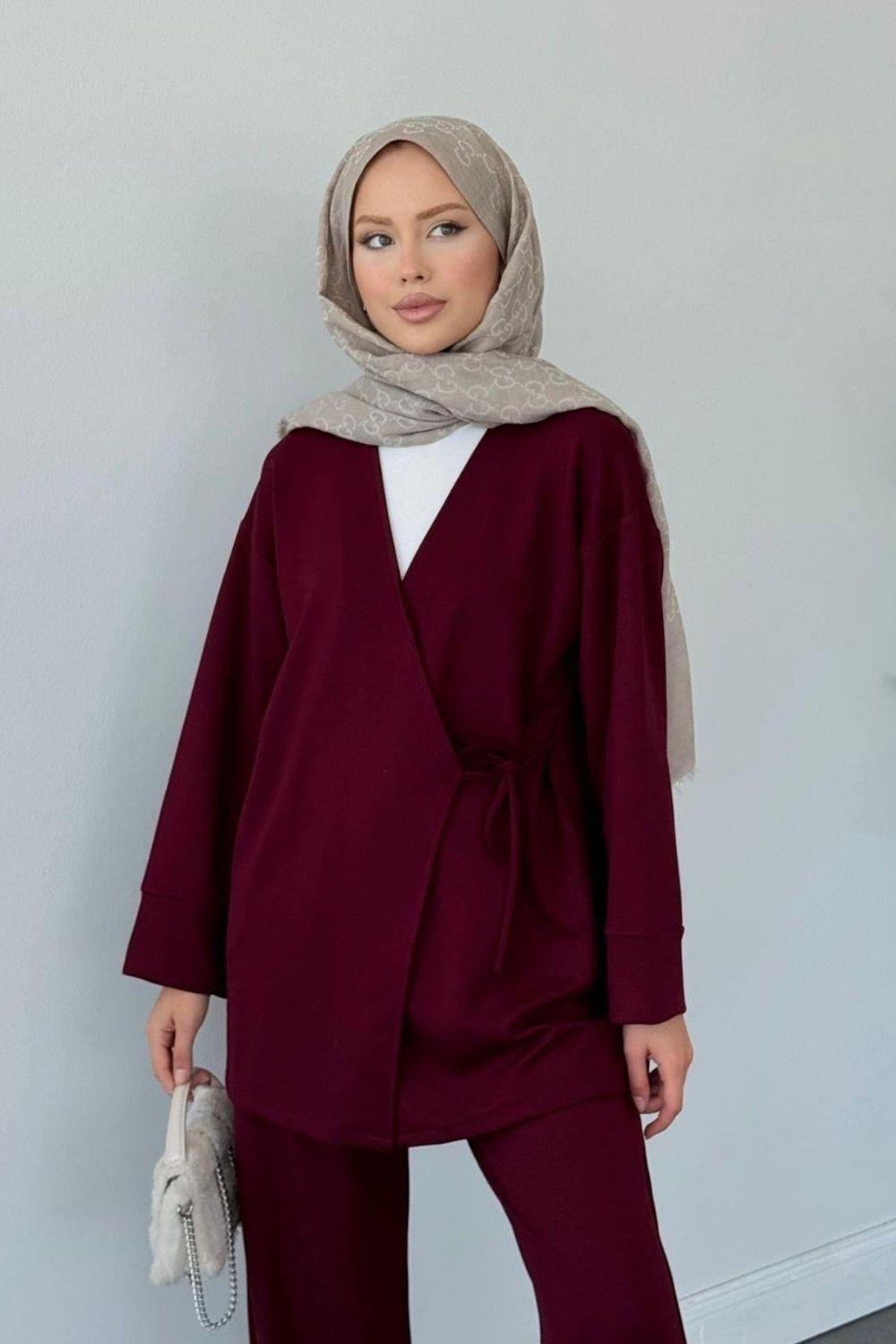 Küba Oysho Takım Bordo 6042 