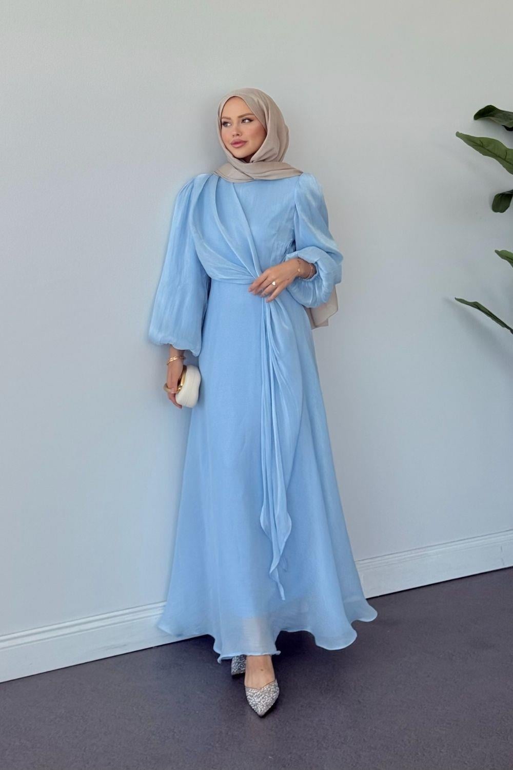 Pırıl Bağlamalı Abiye Bebe Mavisi 6219 