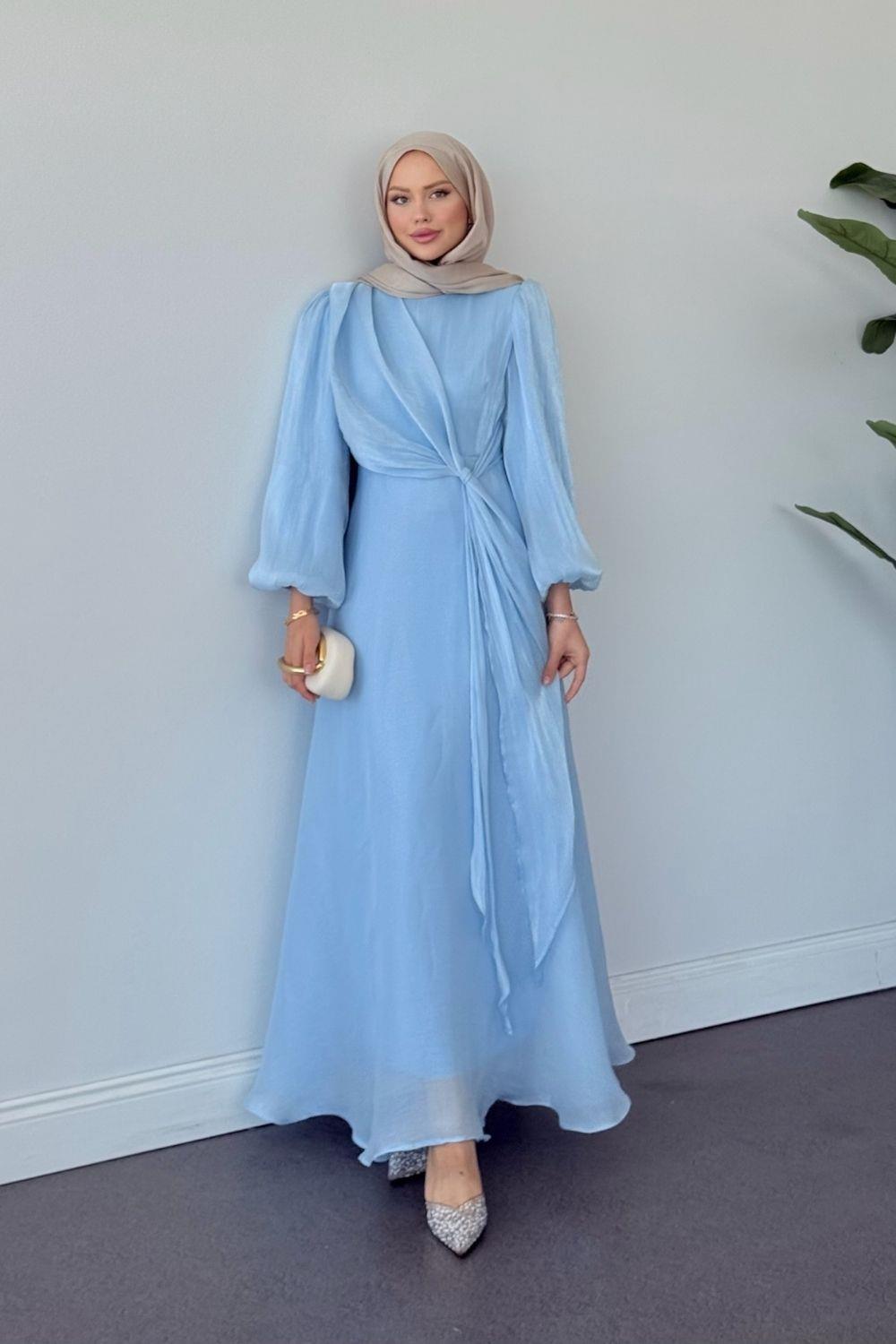 Pırıl Bağlamalı Abiye Bebe Mavisi 6219 