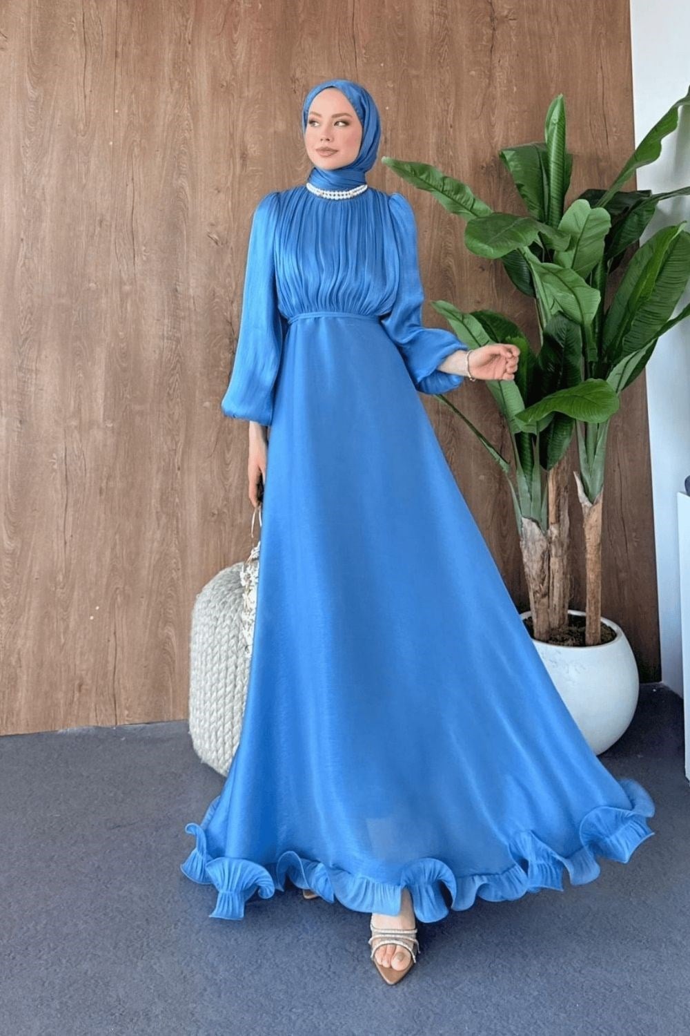 Çimen Abiye Mavi 6278 