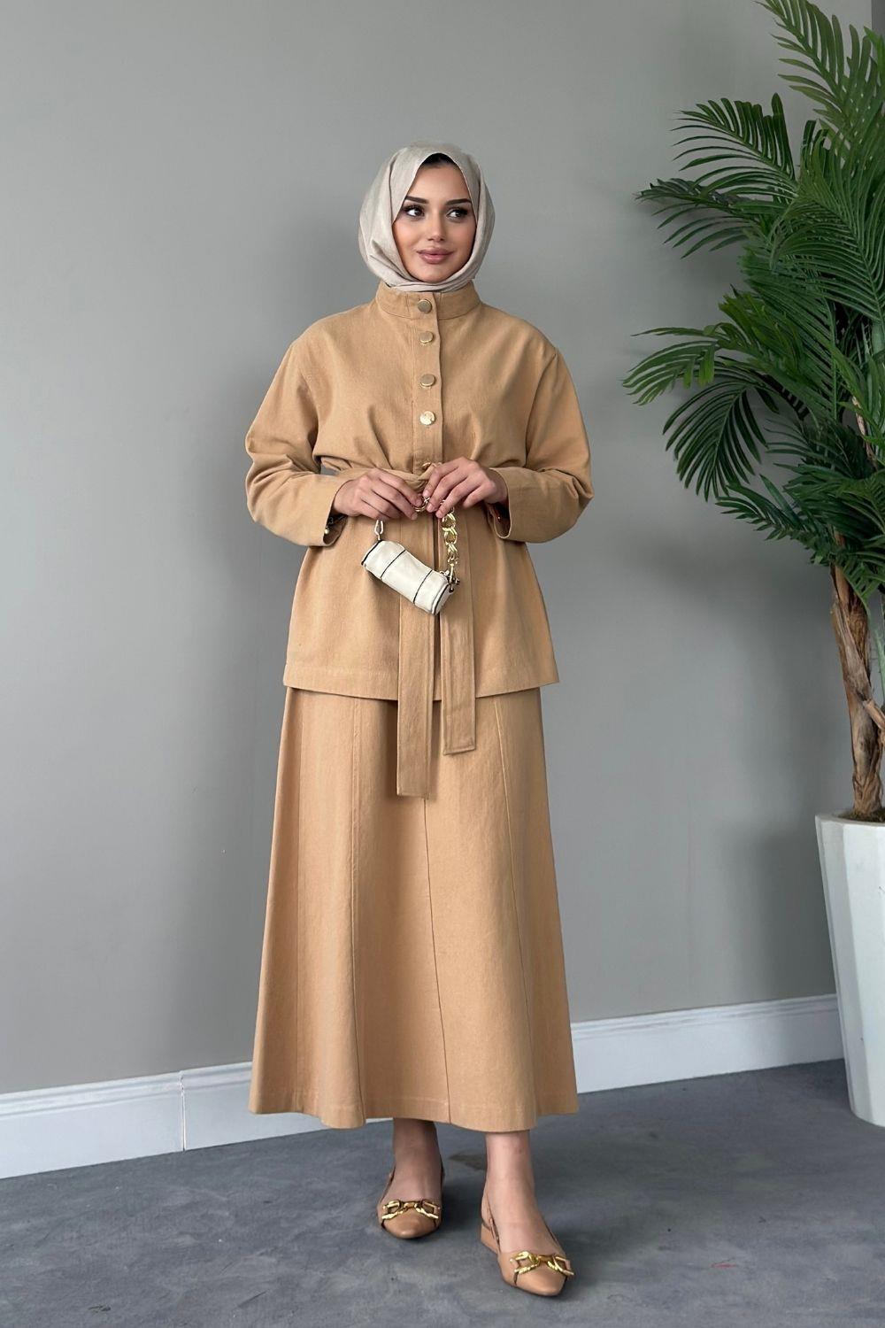 Beyza Etekli Takım Bej 6460 
