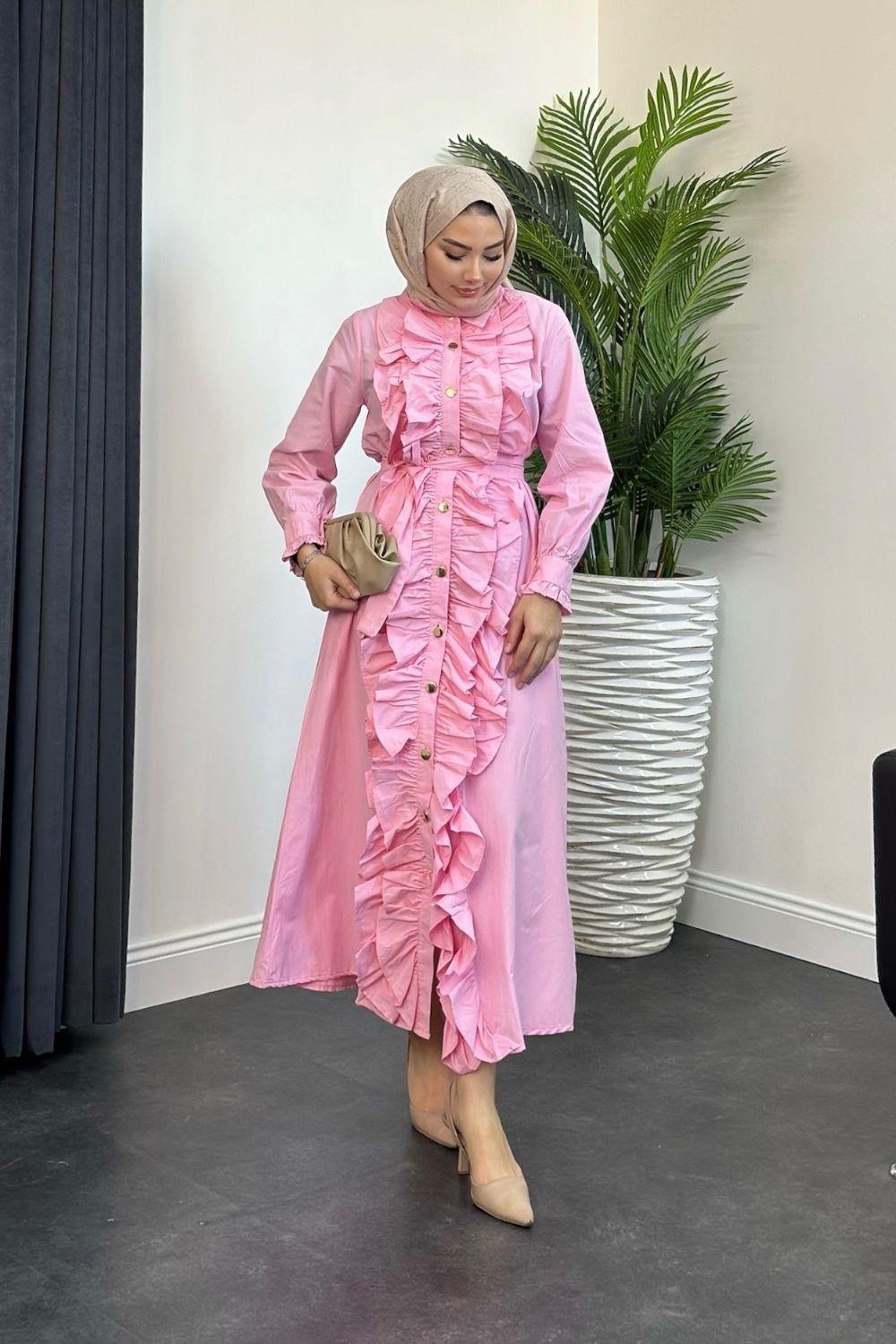 Feray Elbise Pembe 6978 