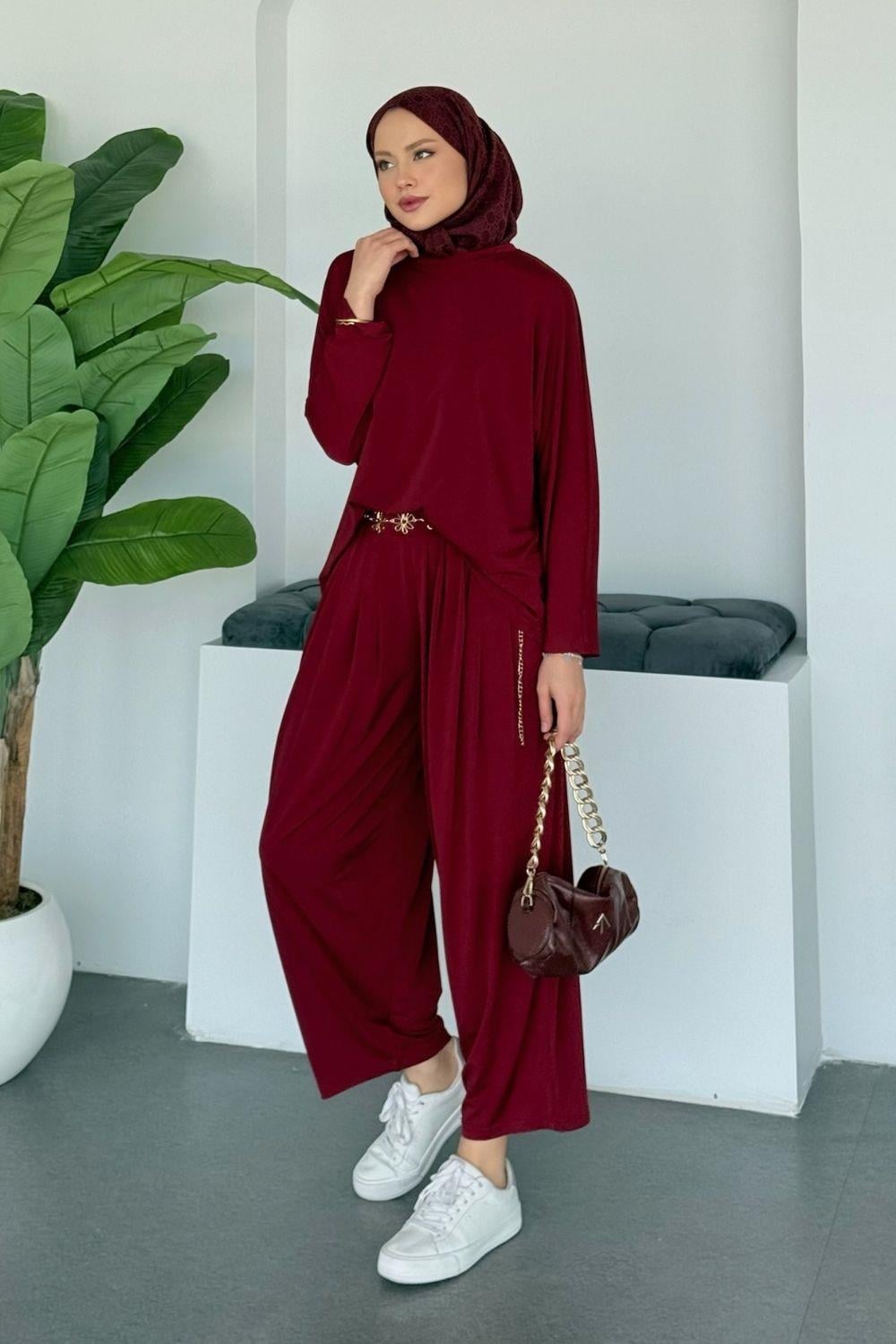 Evrim Takım Bordo 70146 