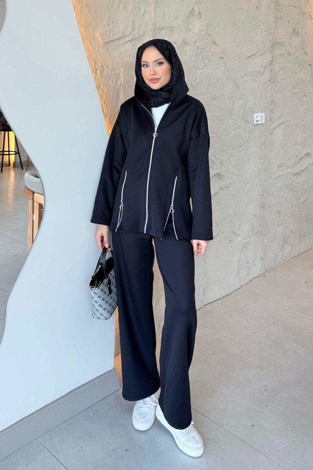 Vera Fermuarlı Takım Siyah 70150 