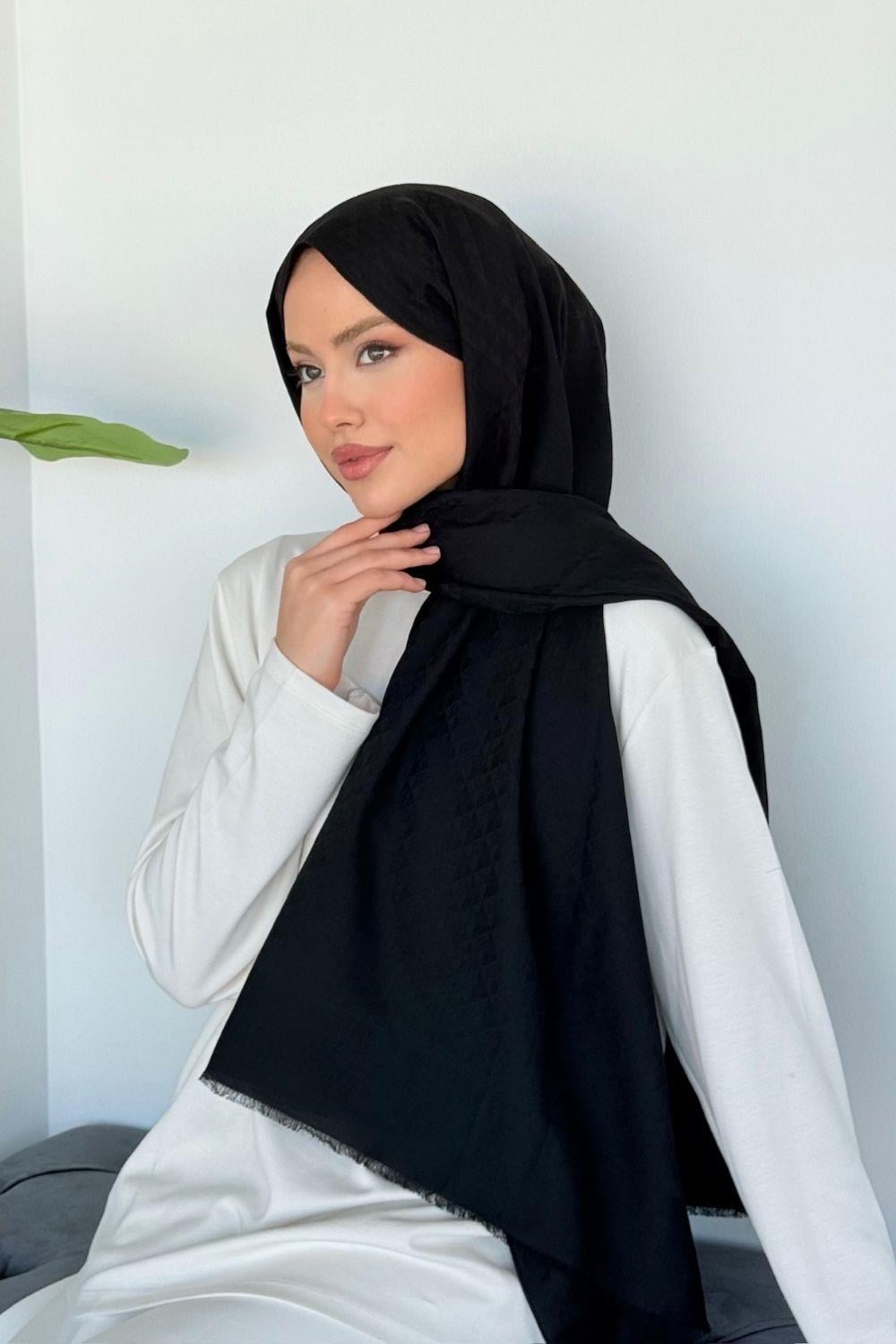 Linda Organik Pamuk Şal Siyah 703 