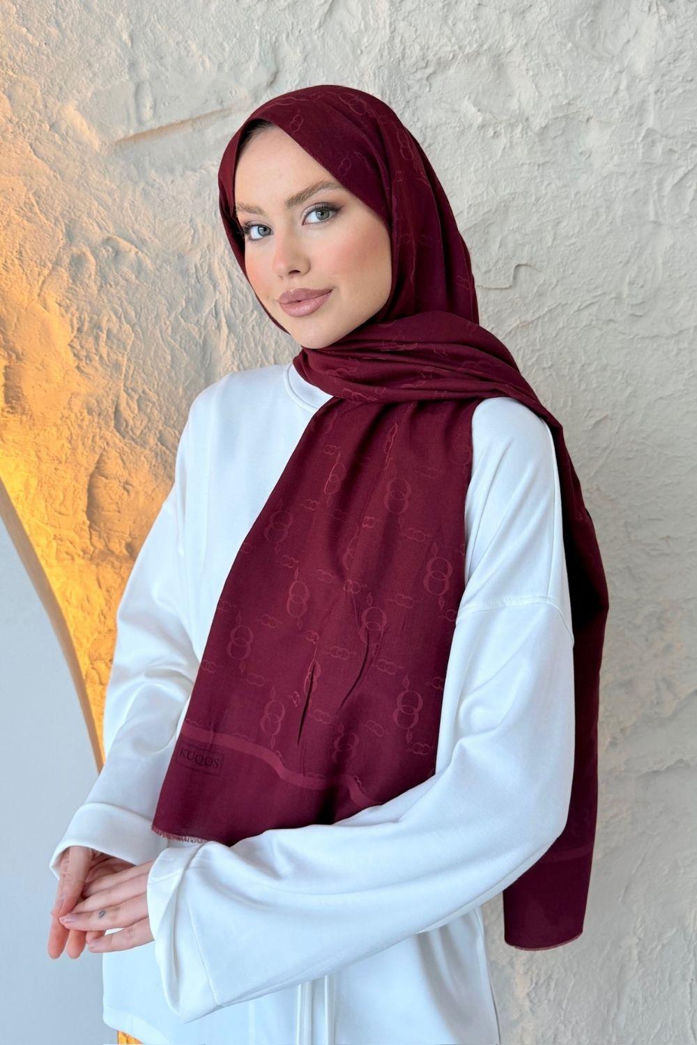 Organik Pamuk Şal Bordo 704 
