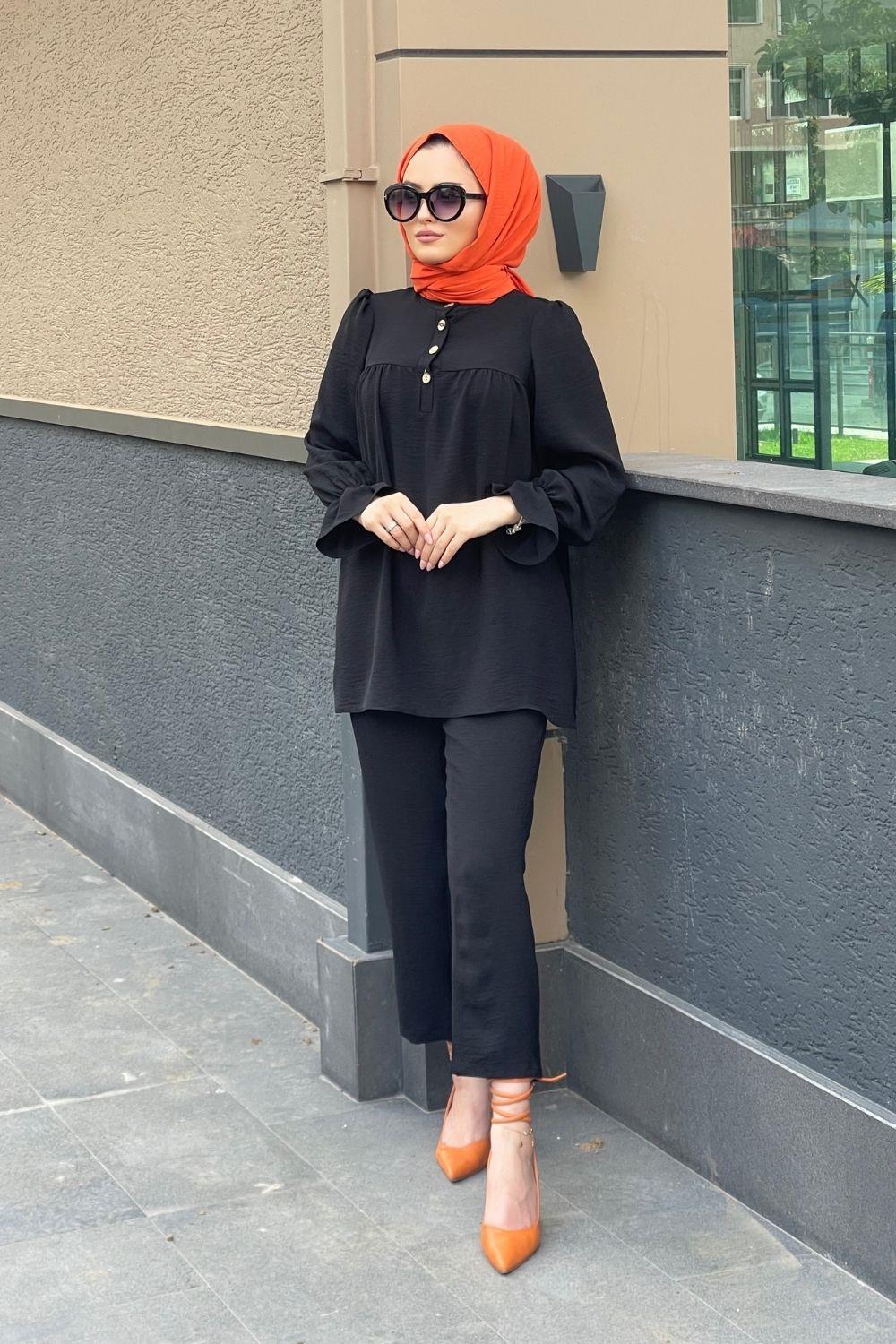 Elissa Takım Siyah 7888 