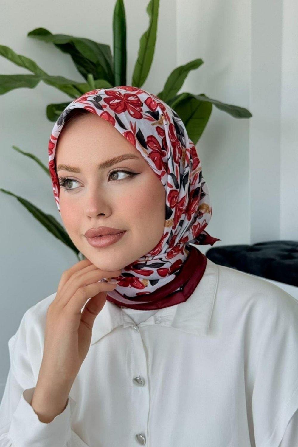 Meva Soft Eşarp Bordo 80080 