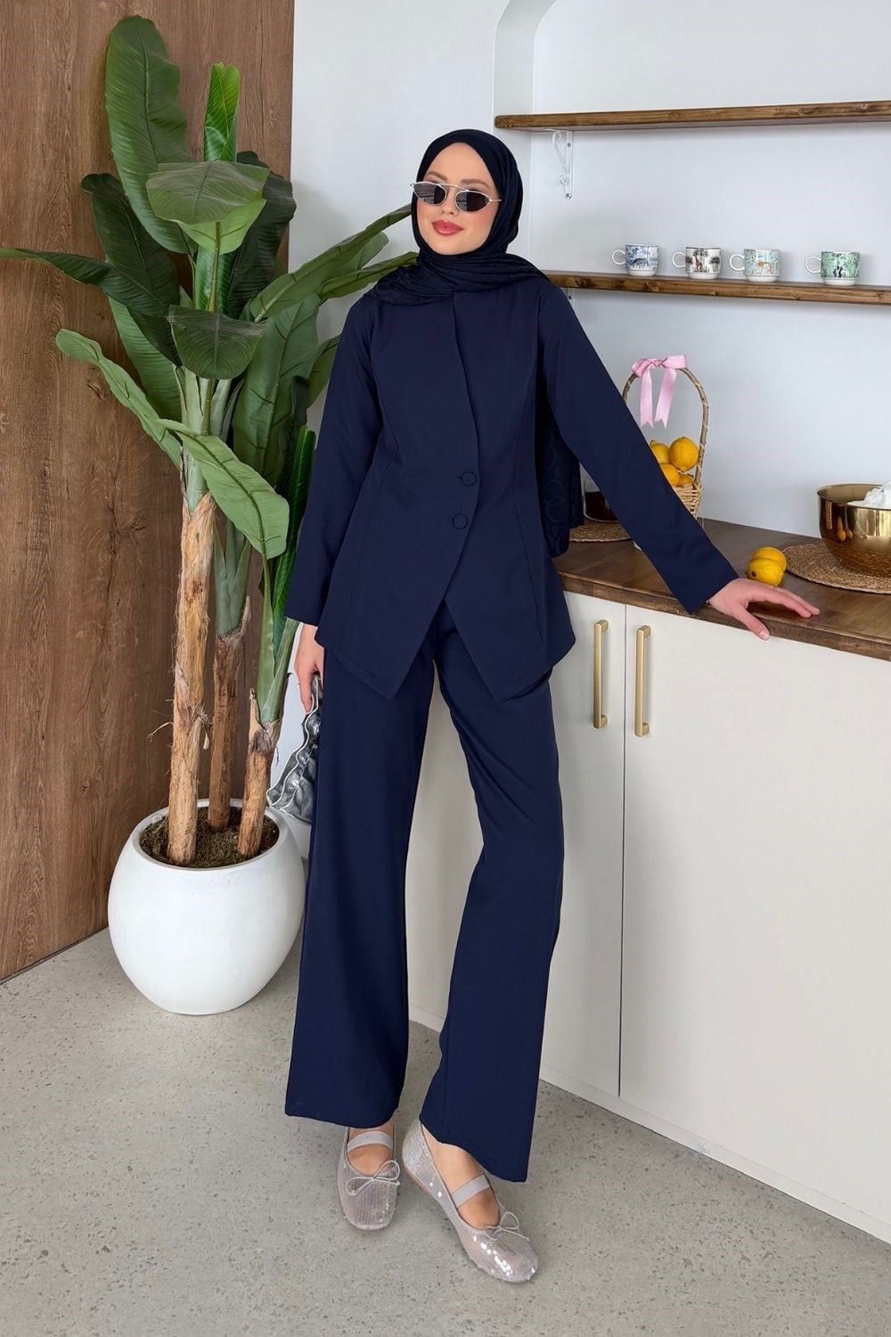 Hera Pantolonlu Takım Lacivert 80270 