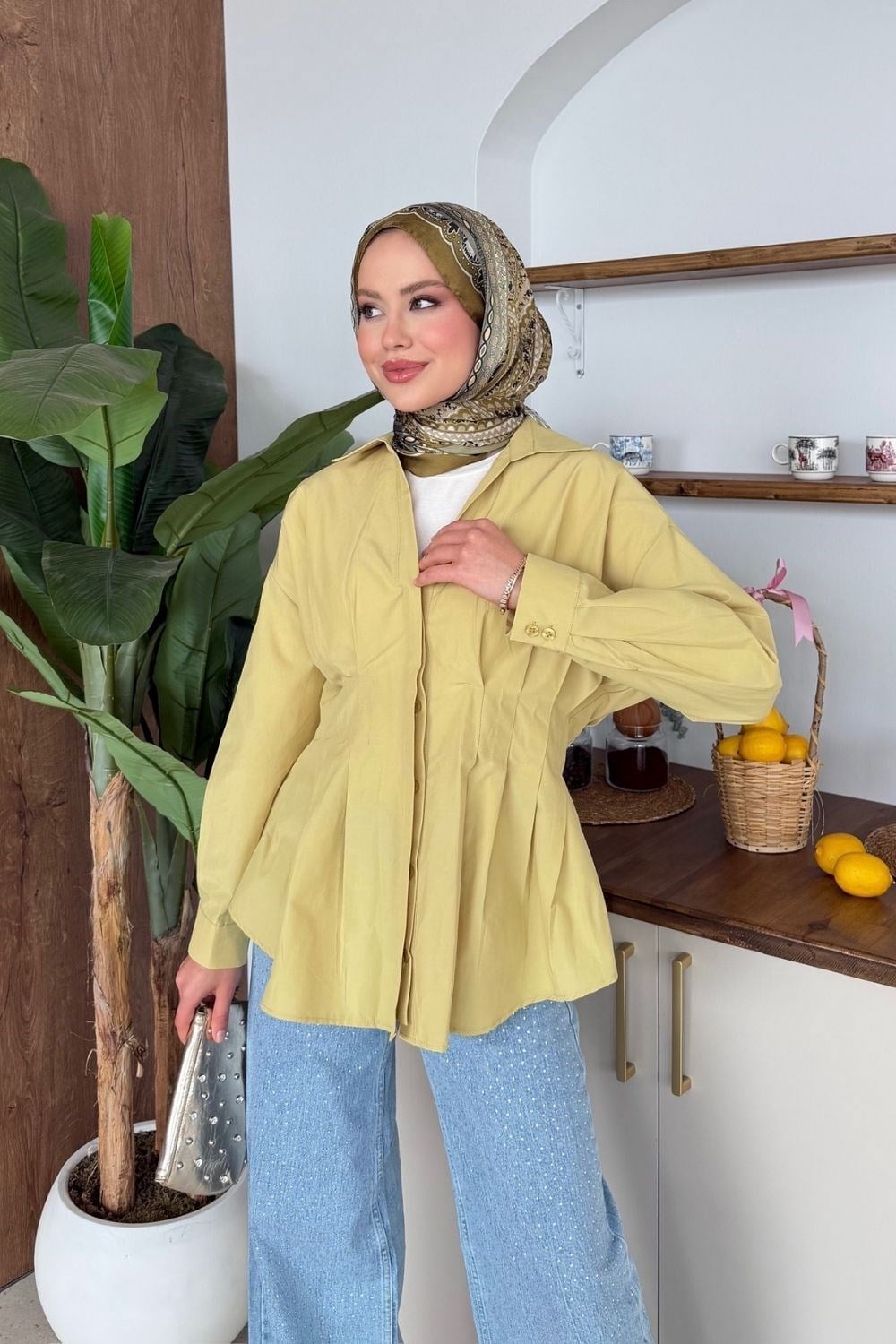 Pastel Gömlek Yağ Yeşili 80370 