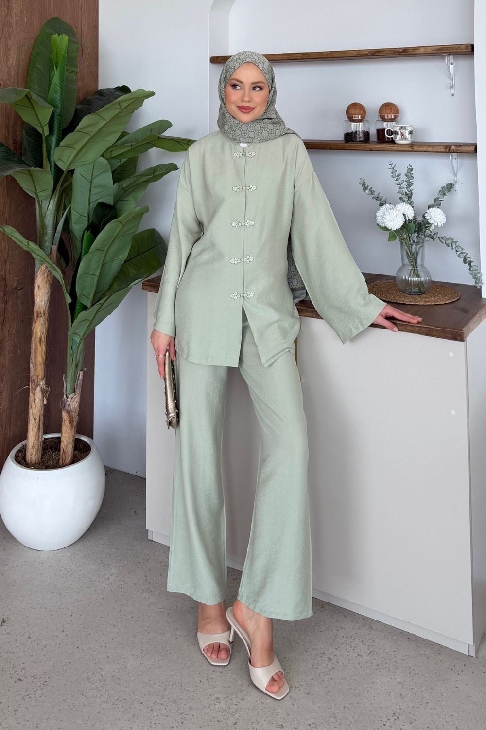 Keten Mons Takım Mint 8046 