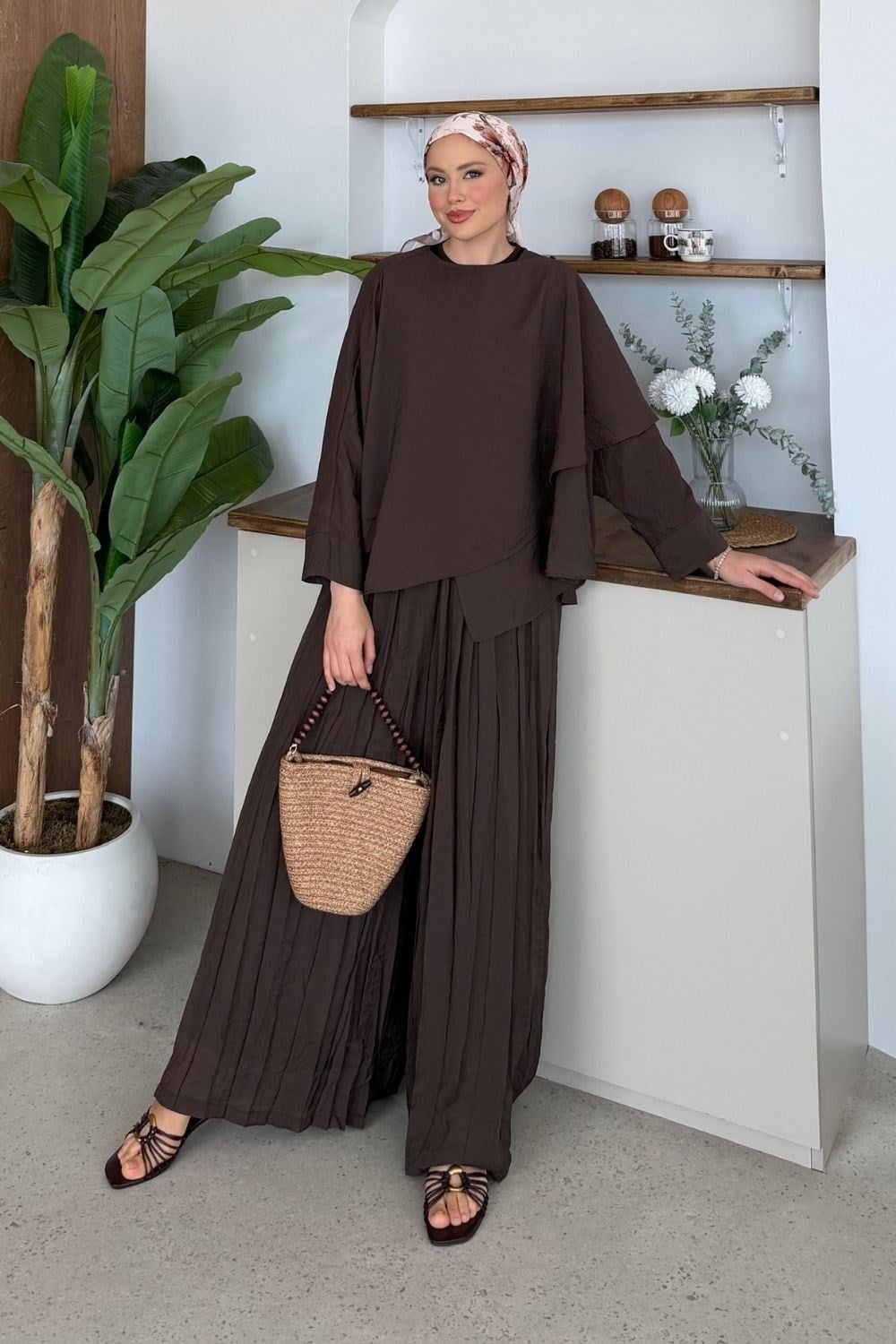 Beste Pantolonlu Takım Kahverengi 80500 
