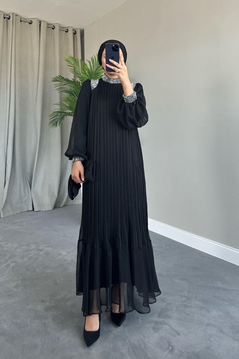 Afrodit Abiye Siyah 8055 