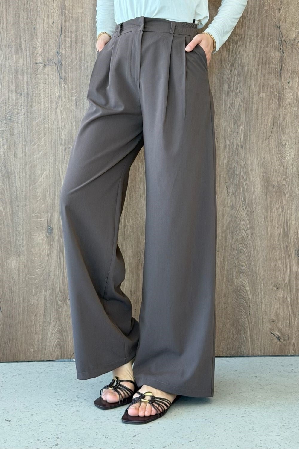Fas Kumaş Pantolon Kahverengi 8065 